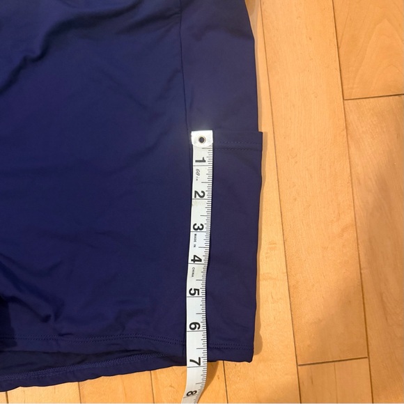 Anne Cole Navy and White Hidden Pockets Floral Swim Skirt - Picture 8 of 10